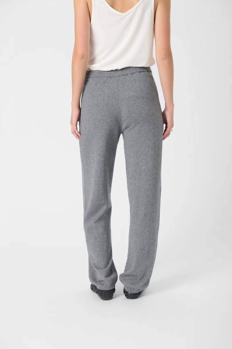 
                  
                    SLSANJA Grey Melange Barrel Trousers
                  
                