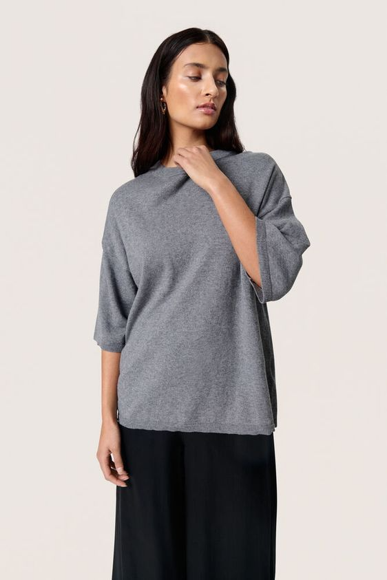 
                  
                    SLSANJA Grey Melange Knit Jumper
                  
                
