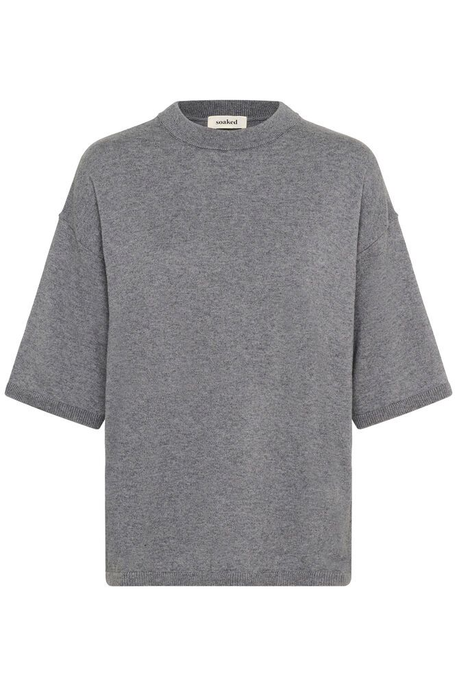 SLSANJA Grey Melange Knit Jumper