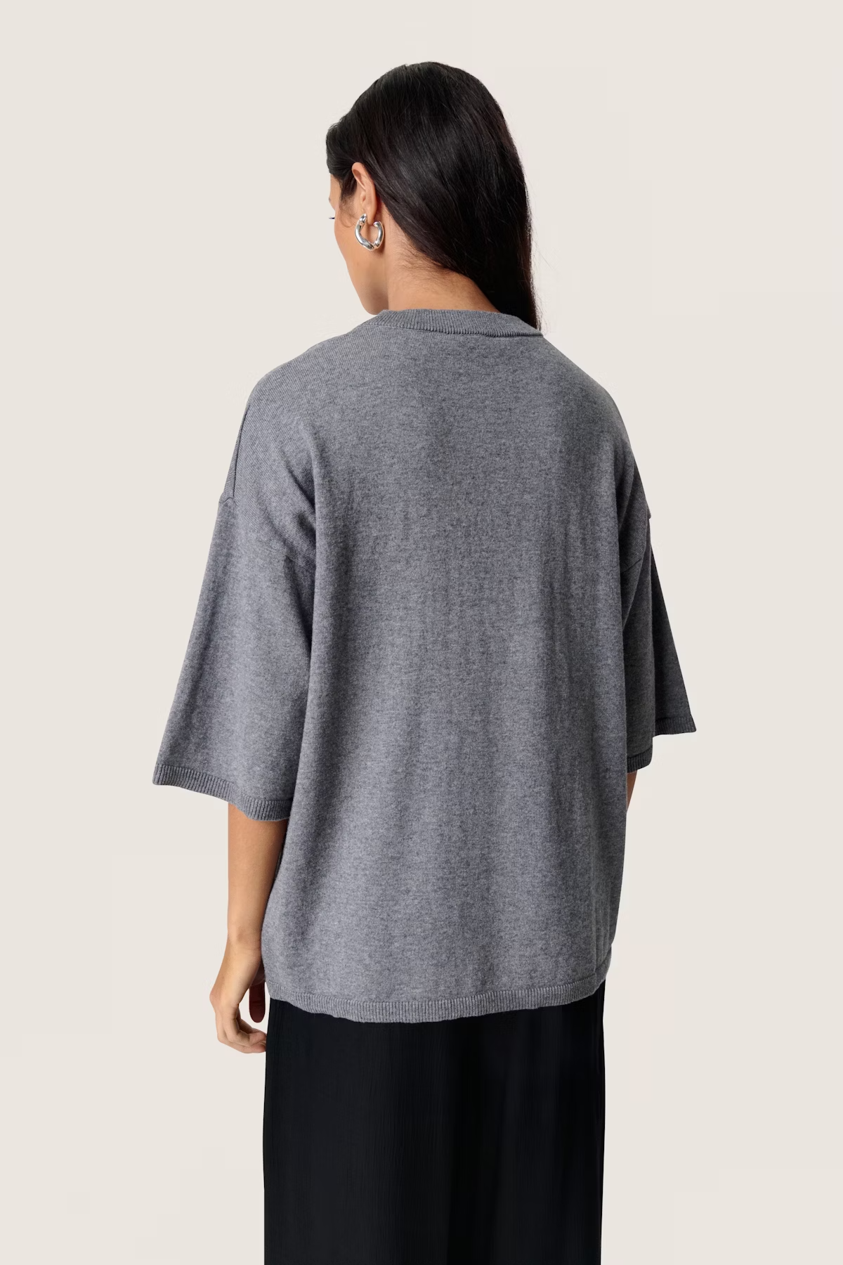 
                  
                    SLSANJA Grey Melange Knit Jumper
                  
                