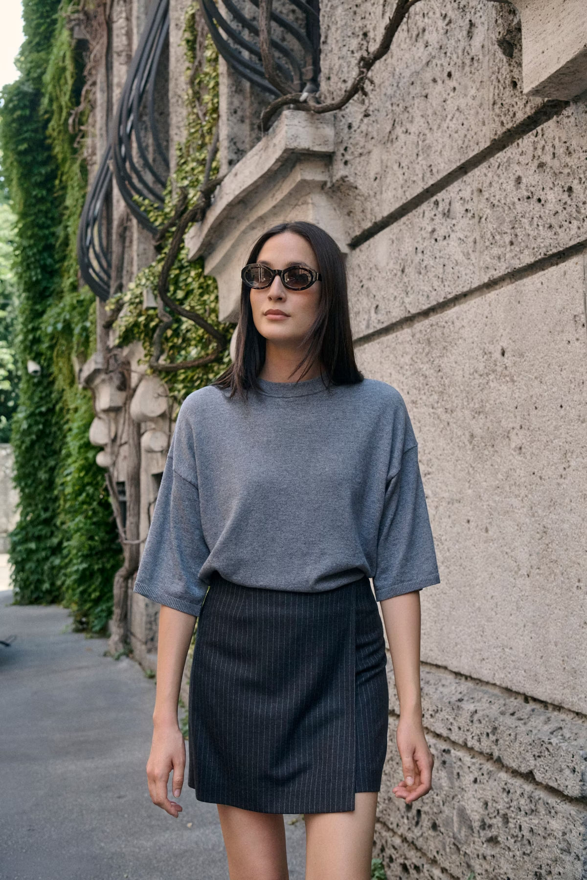
                  
                    SLSANJA Grey Melange Knit Jumper
                  
                