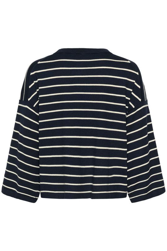 
                  
                    SLSPINA Salute White Stripes Boxy Cropped Jumper
                  
                
