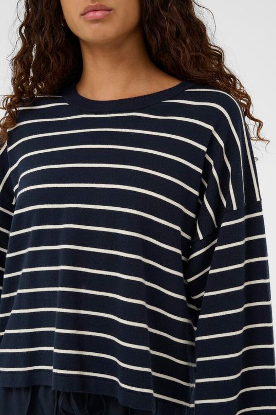 
                  
                    SLSPINA Salute White Stripes Boxy Cropped Jumper
                  
                