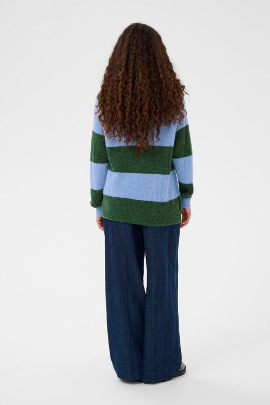 
                  
                    SLTUESDAY Green Hydrangea Stripe Raglan Jumper
                  
                