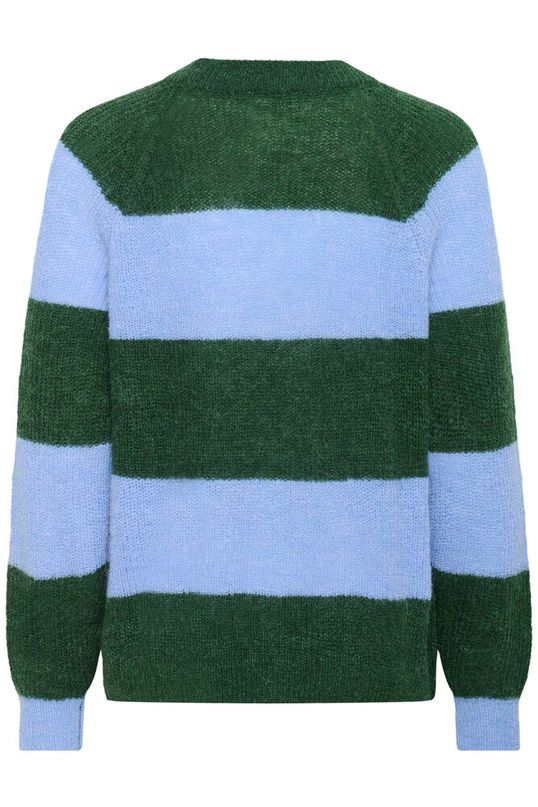 
                  
                    SLTUESDAY Green Hydrangea Stripe Raglan Jumper
                  
                