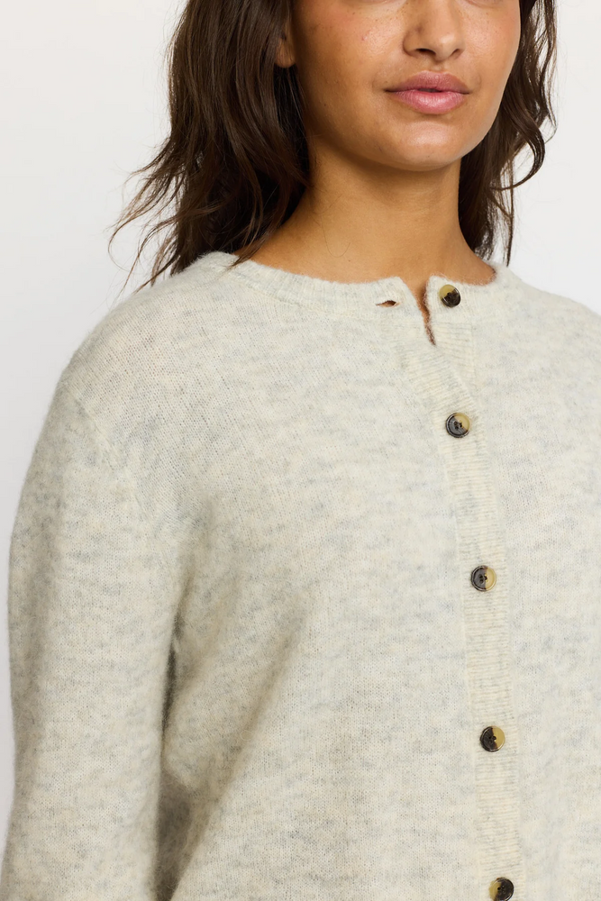 
                  
                    SRALLISON Pumice Stone Melange O-Neck Knit Cardigan
                  
                