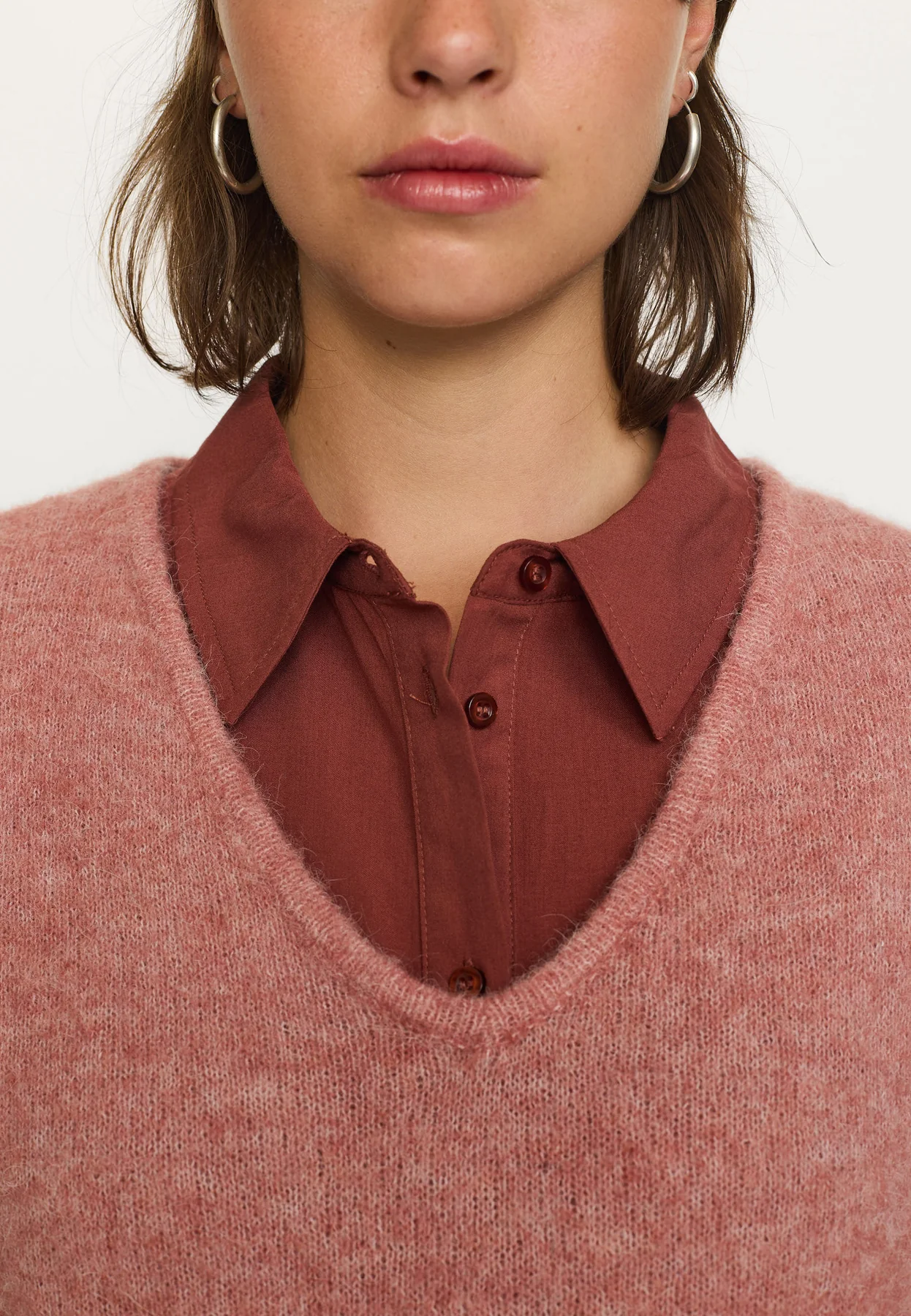 
                  
                    SRALLISON Rose Dawn Melange V-Neck Knit Jumper
                  
                