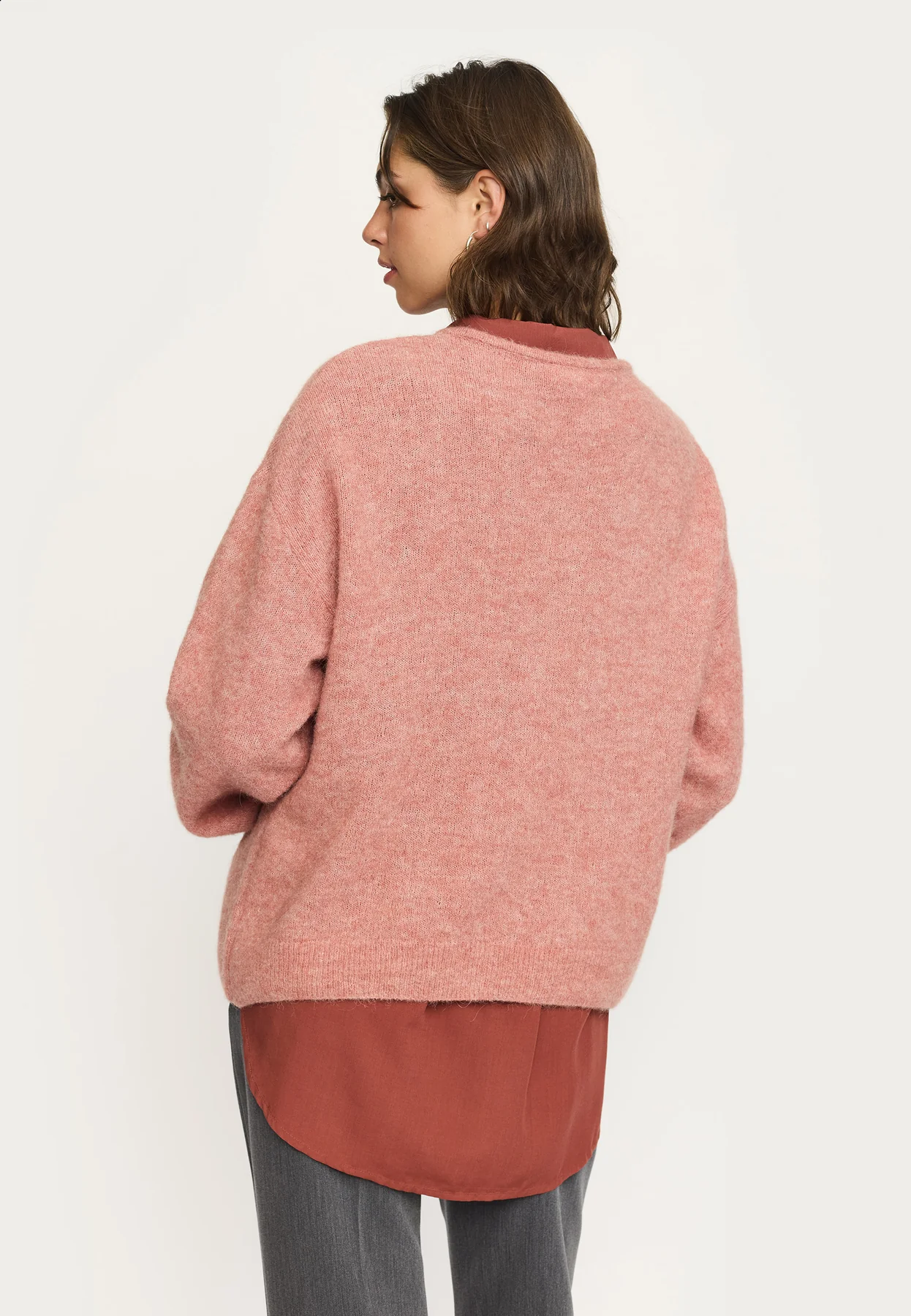 
                  
                    SRALLISON Rose Dawn Melange V-Neck Knit Jumper
                  
                