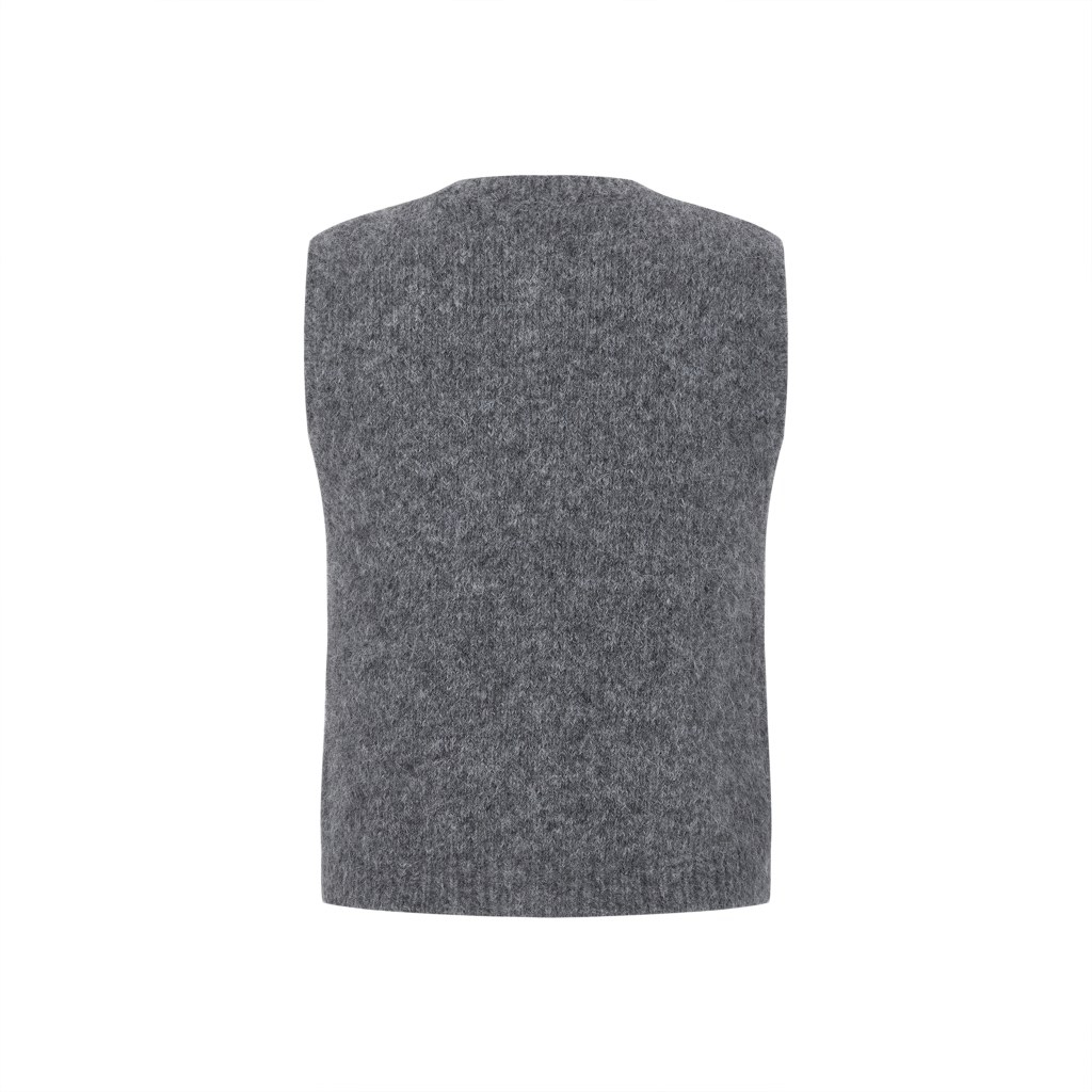 
                  
                    SRCAMILLA Dark Grey Melange Knit Vest
                  
                