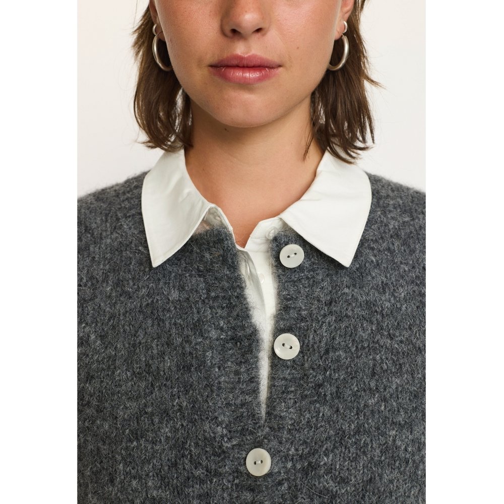 
                  
                    SRCAMILLA Dark Grey Melange Knit Vest
                  
                