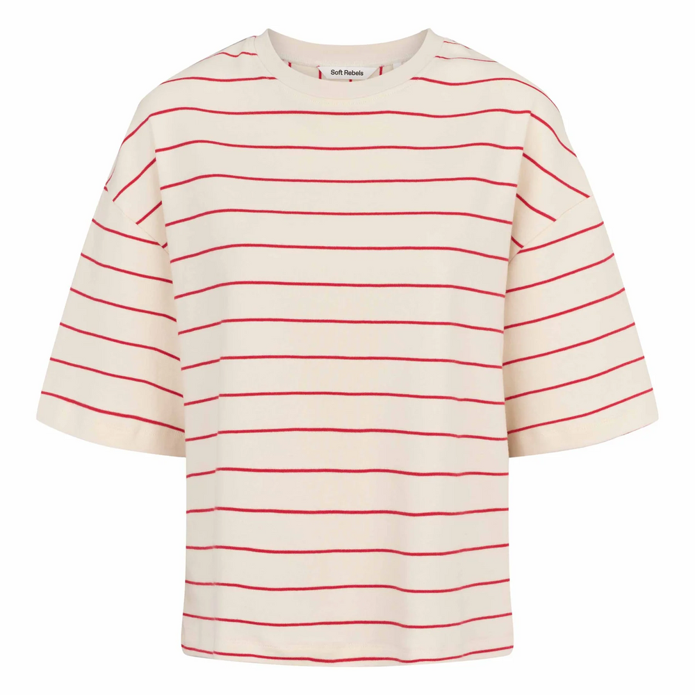 SRELORA HELLA Arctic Wolf Racing Red Stripes T-Shirt
