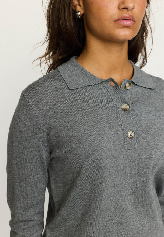 
                  
                    SRNORI Medium Grey Melange Knit Jumper
                  
                