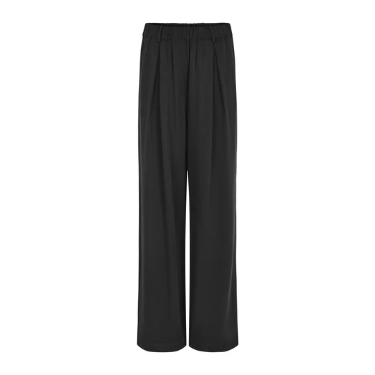 SRSTORMY Black Midwaist Wide Trousers