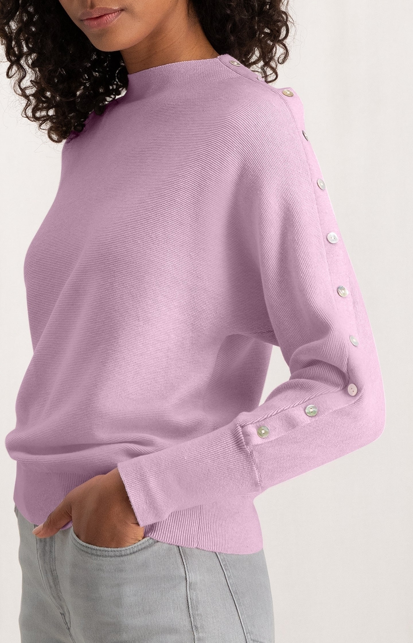 
                  
                    Lady Pink Melange Button Detail Jumper
                  
                