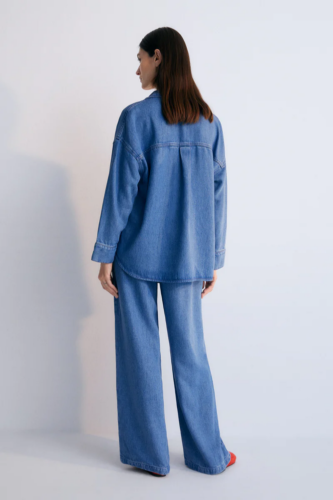 
                  
                    MICENAS Mid Blue Denim Trousers
                  
                