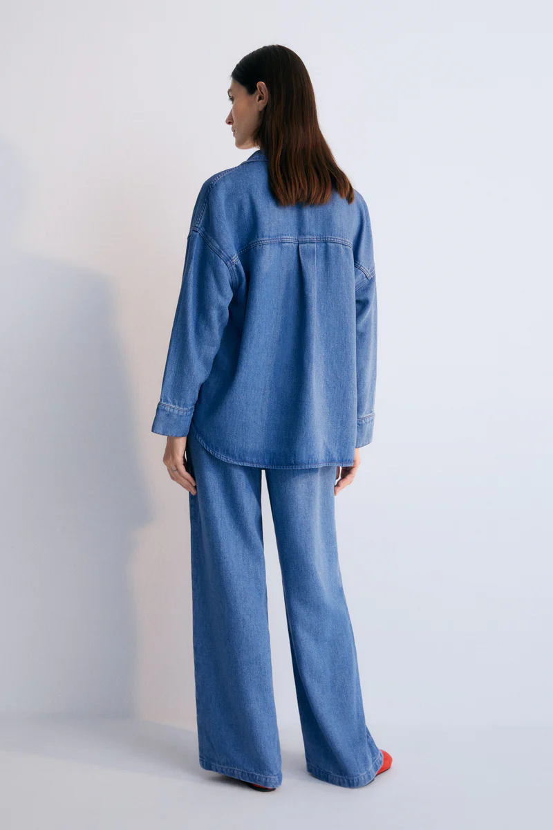 
                  
                    MICENAS Mid Blue Denim Trousers
                  
                