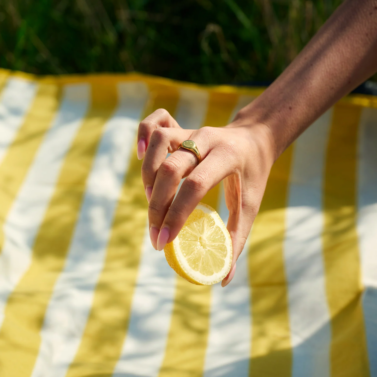 
                  
                    DIXIE Smiley Face Signet Ring
                  
                