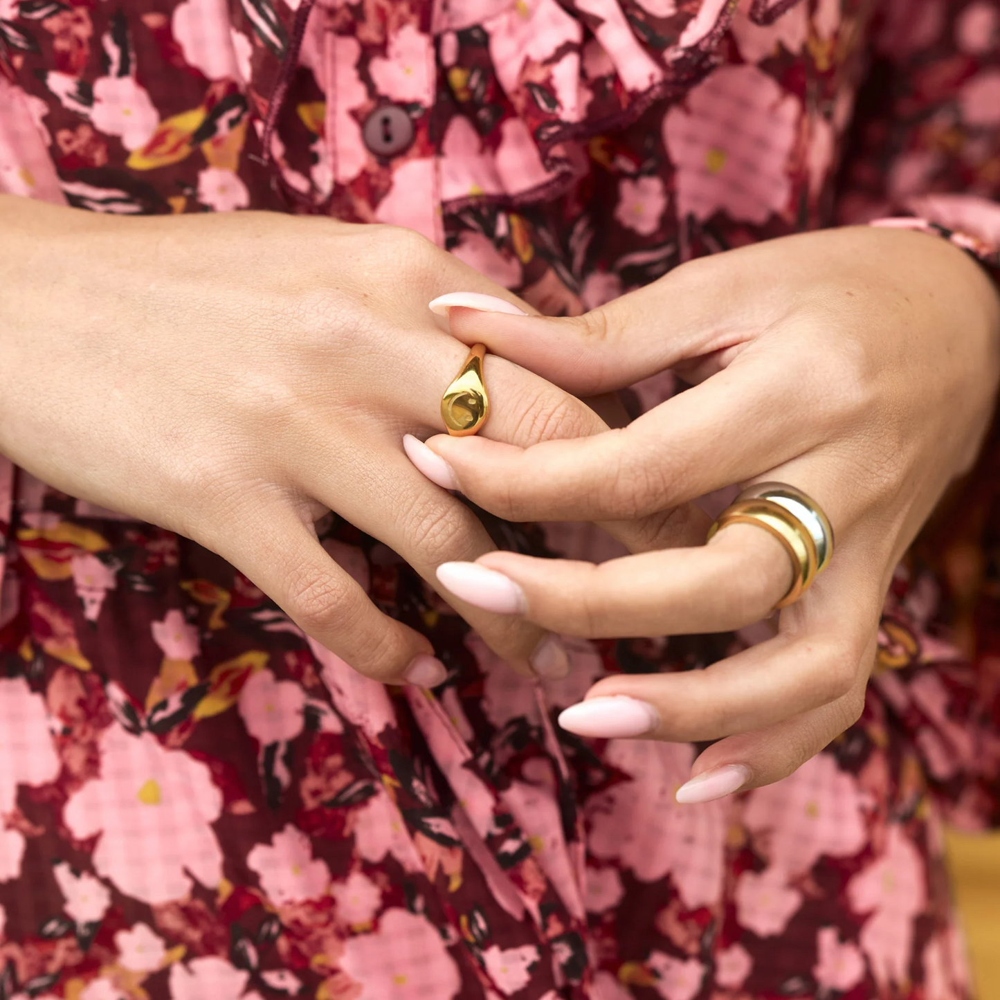 
                  
                    DIXIE Smiley Face Signet Ring
                  
                