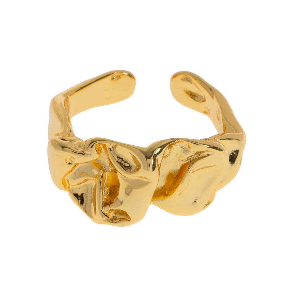 ELIZHA Chunky Adjustable Organic Statement Ring