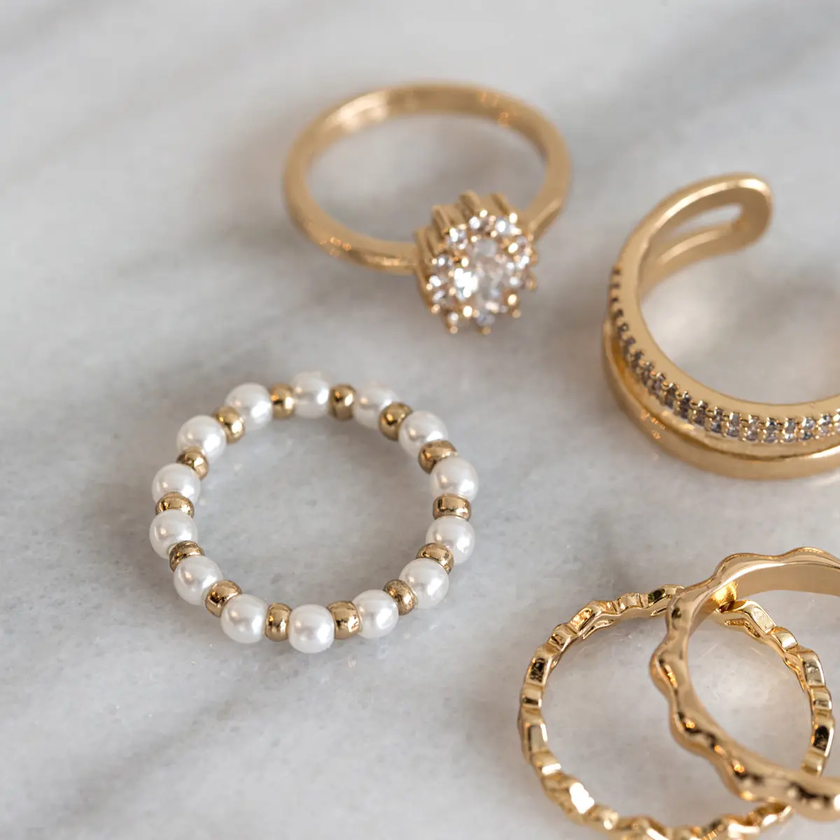 
                  
                    Pearl And Gold Bead Ring
                  
                
