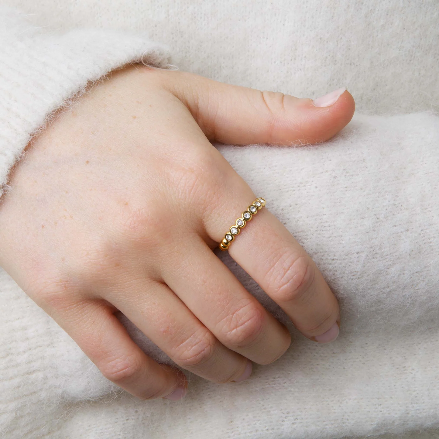 
                  
                    PERNILLA Gold Crystal Ring
                  
                