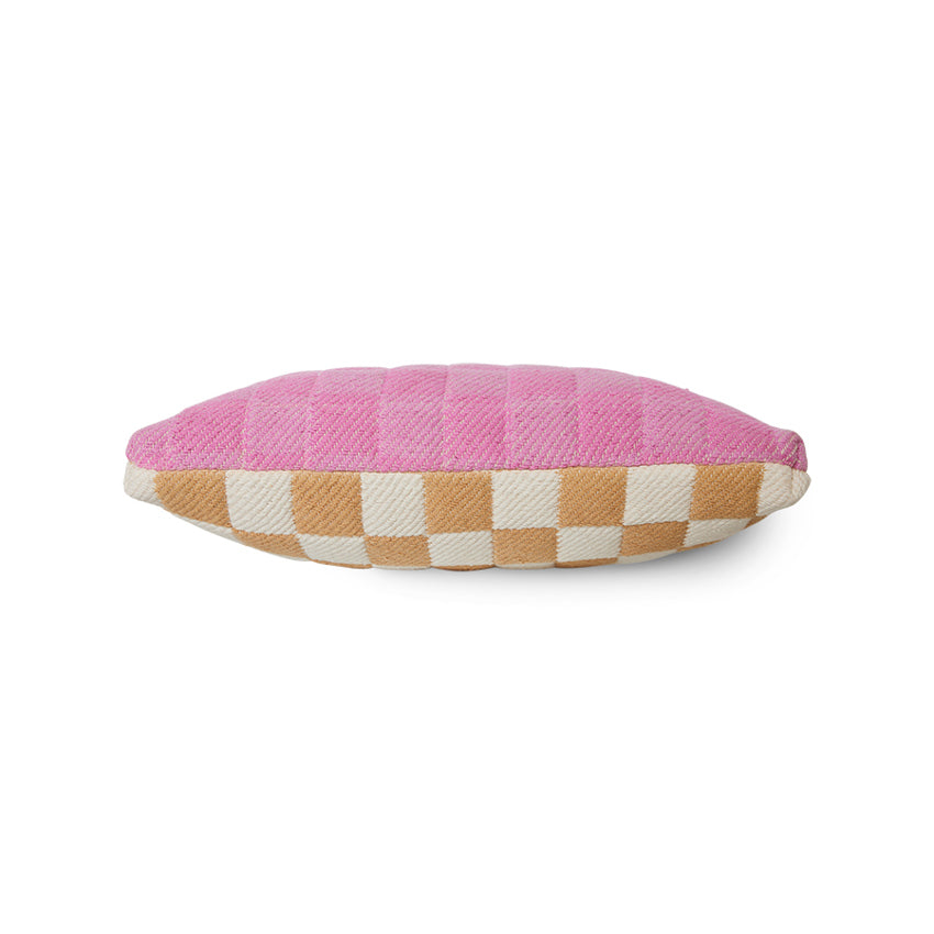 
                  
                    Grapefruit-kariertes gewebtes Kissen
                  
                