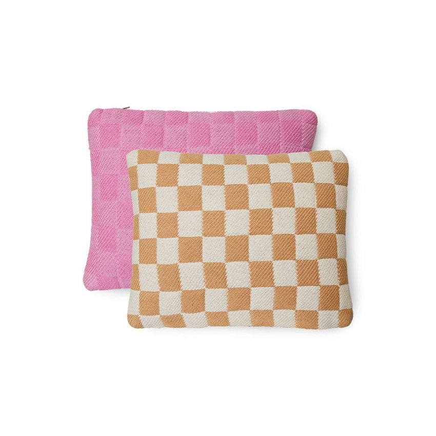 
                  
                    Grapefruit Checkered Woven Cushion
                  
                
