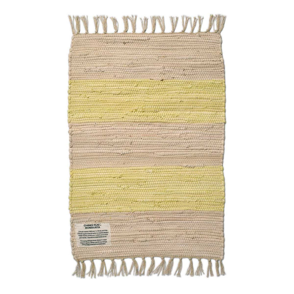 
                  
                    Small Neon Yellow Creme Chindi Rug
                  
                