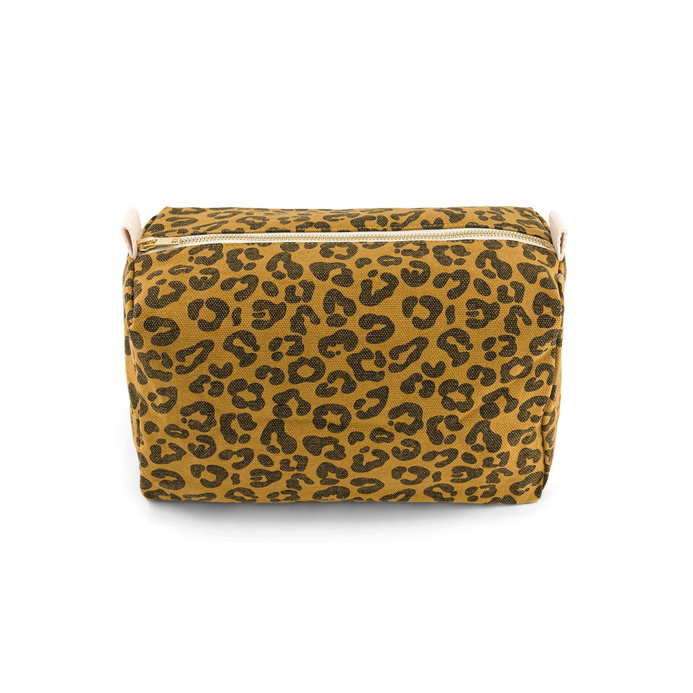 Caramel Leopard Print Toilet Bag