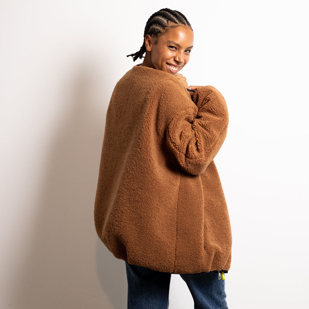 Navy Caramel Reversible Bomber Jacket