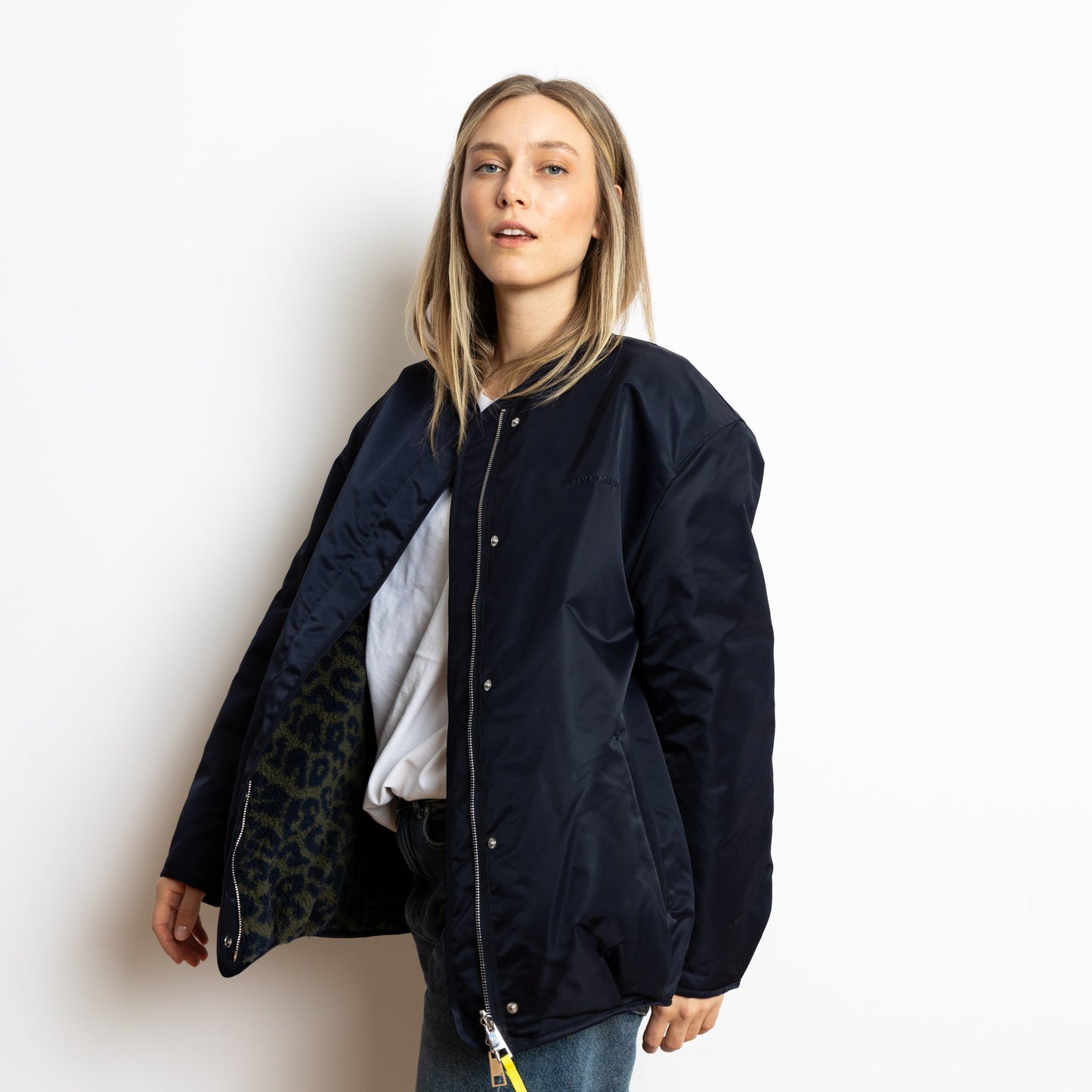 
                  
                    Navy Olive Leo Reversible Bomber Jacket
                  
                