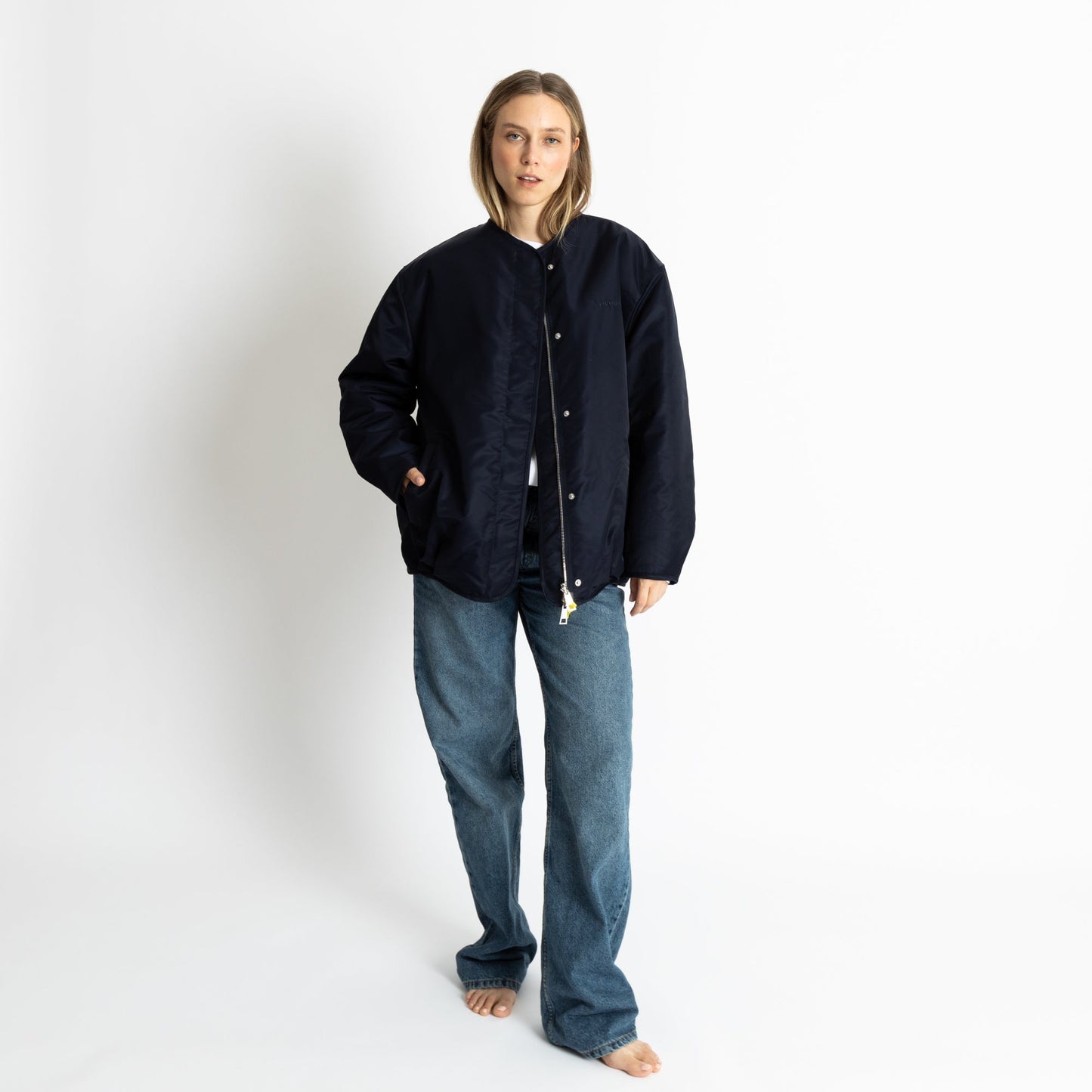 
                  
                    Navy Olive Leo Reversible Bomber Jacket
                  
                