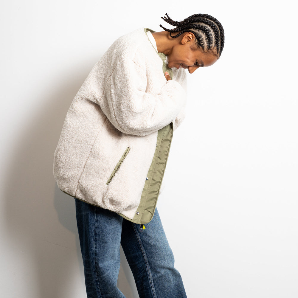 Pale Olive Sand Reversible Bomber Jacket – Victoria met Albert