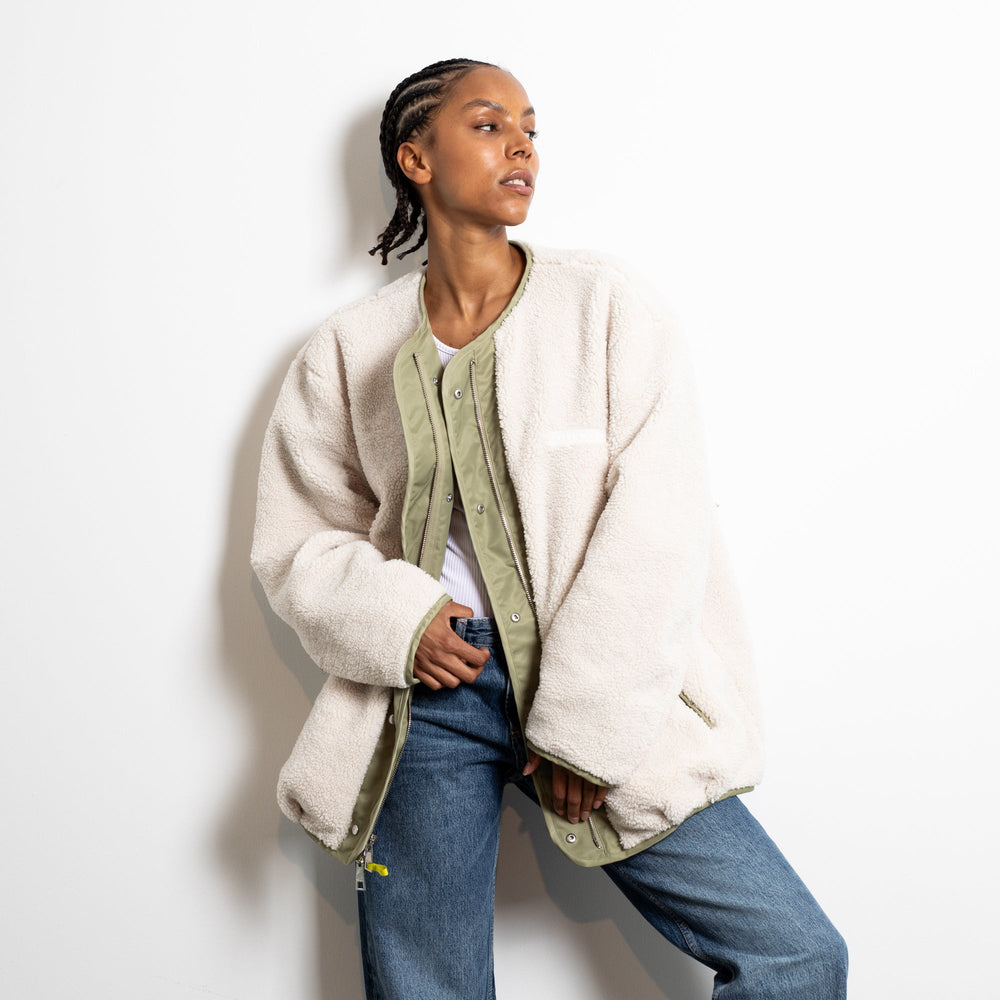 Pale Olive Sand Reversible Bomber Jacket – Victoria met Albert