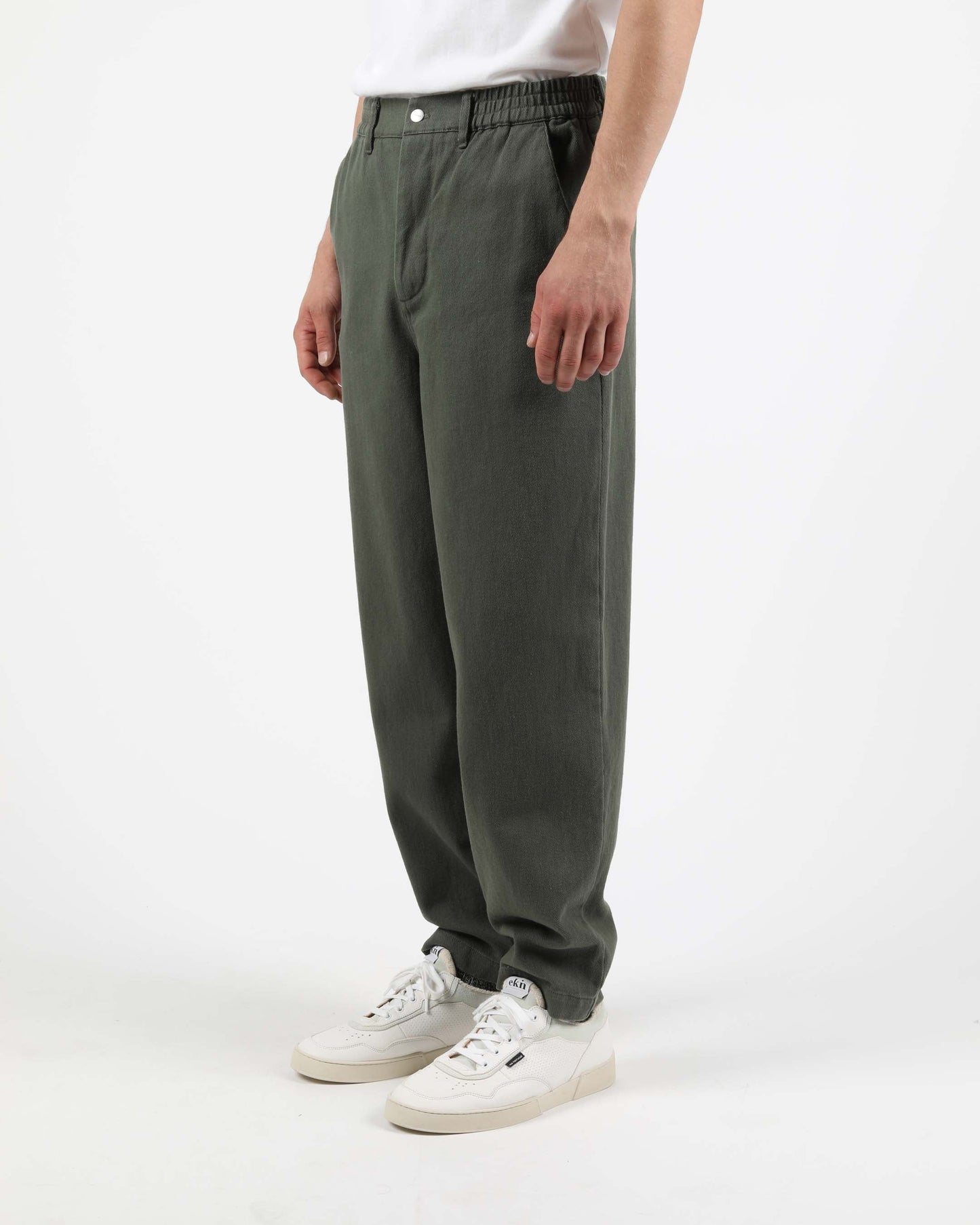 
                  
                    GROVER Dark Olive Twill Trousers
                  
                
