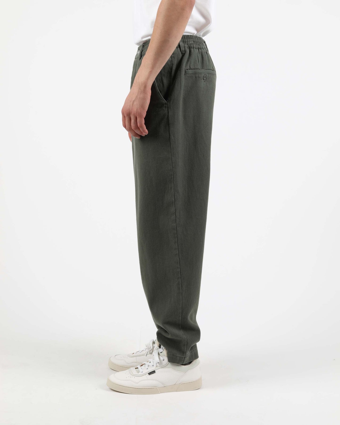 
                  
                    GROVER Dark Olive Twill Trousers
                  
                