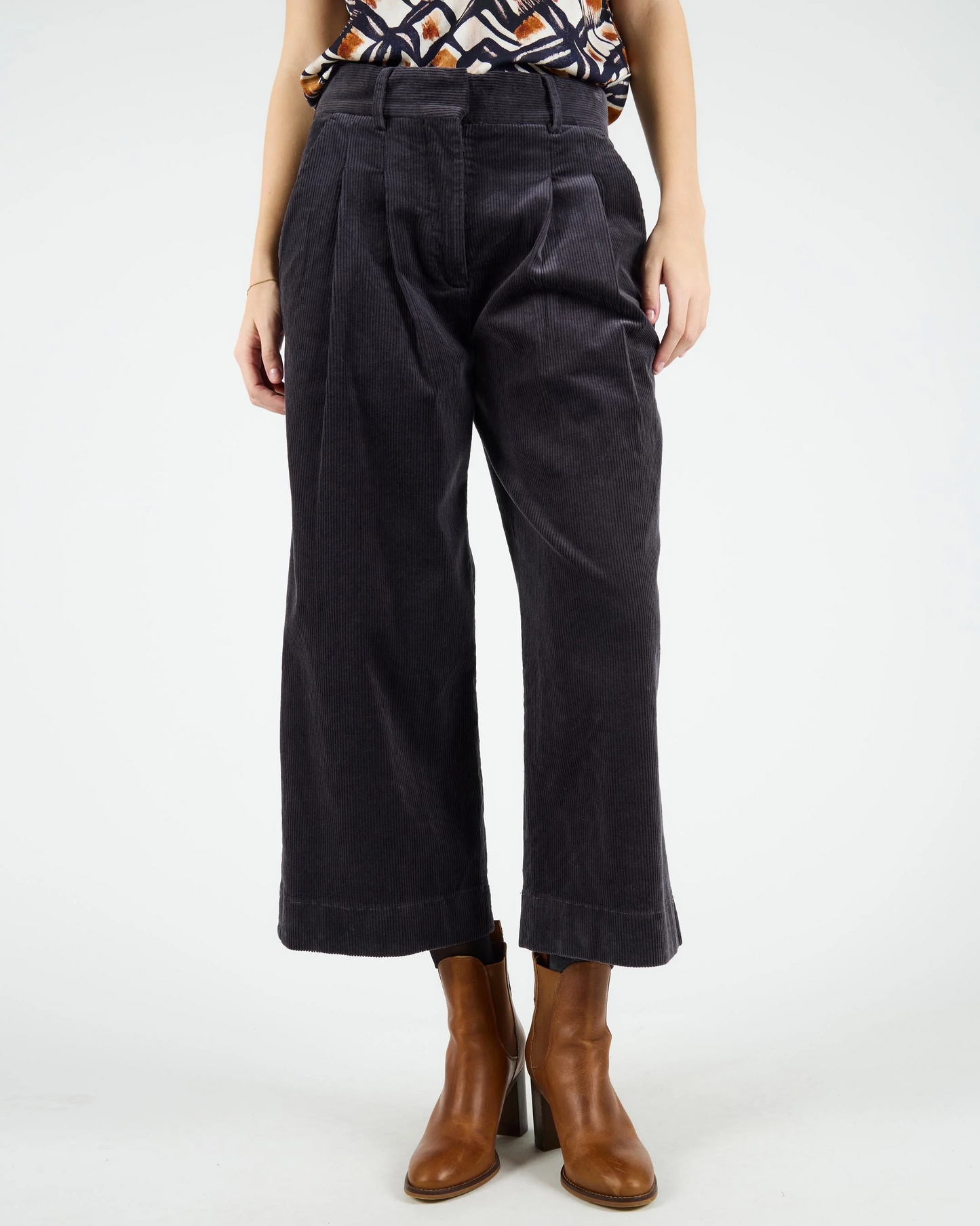 
                  
                    BECKY Dark Grey Corduroy Culotte Trousers
                  
                