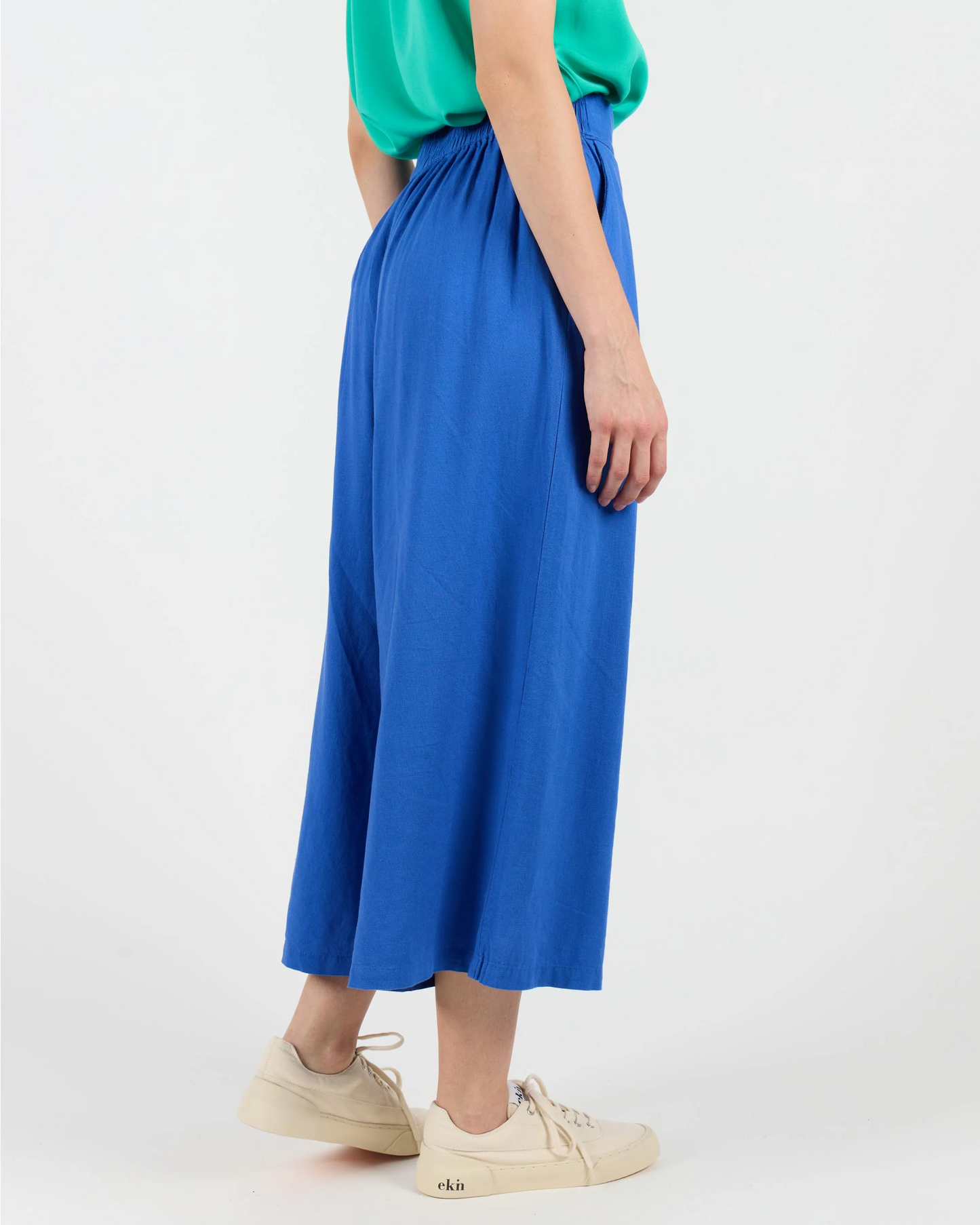 
                  
                    GINA Royal Blue Linen Skirt Trousers
                  
                