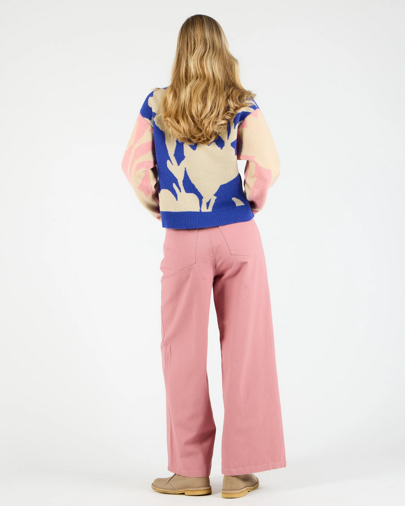 
                  
                    MICAH Pink Blue Knit Round Neck Jumper
                  
                