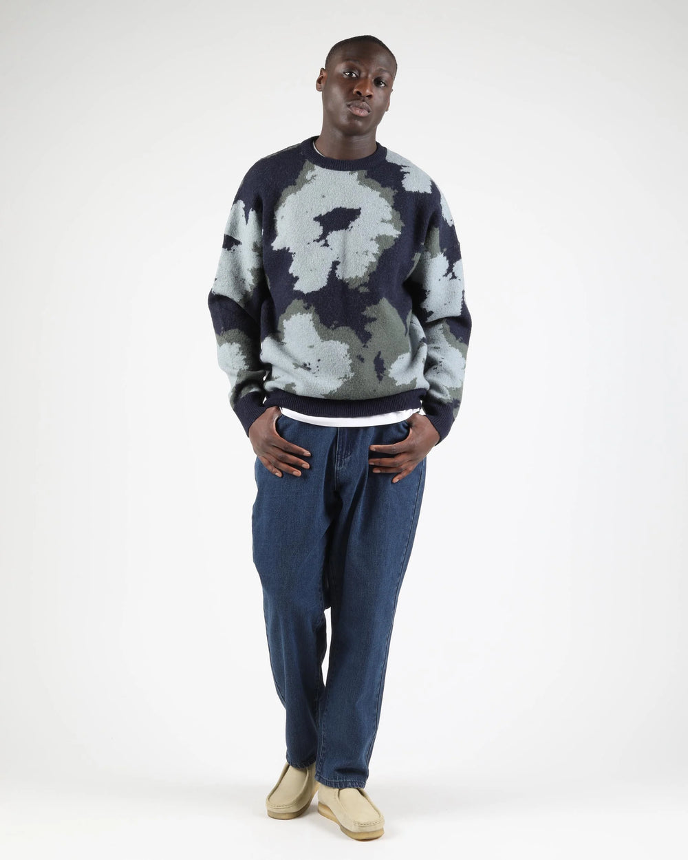 Navy blue crew neck jumper new arrivals