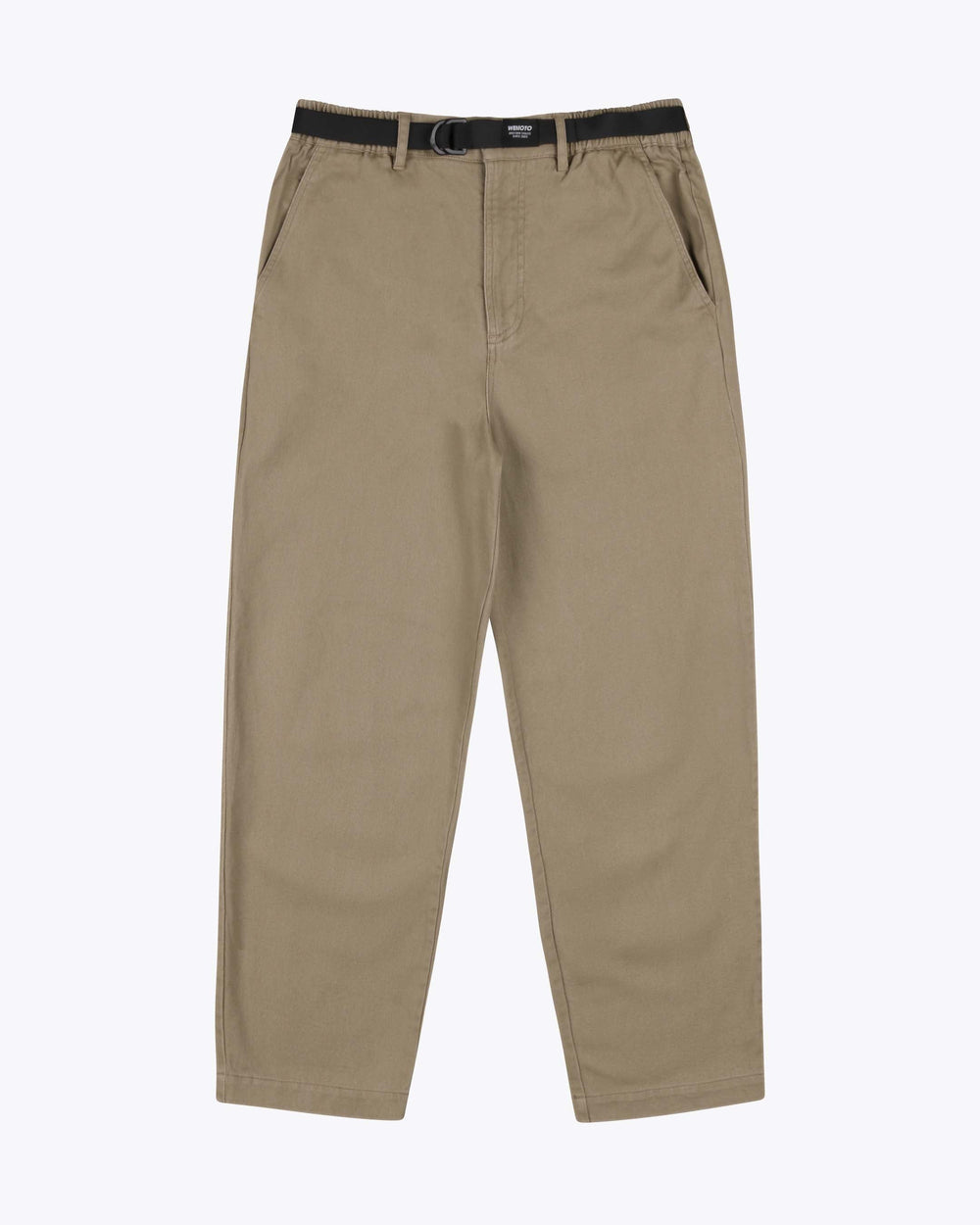 GROVER Olive Cotton Twill Relaxed Trousers