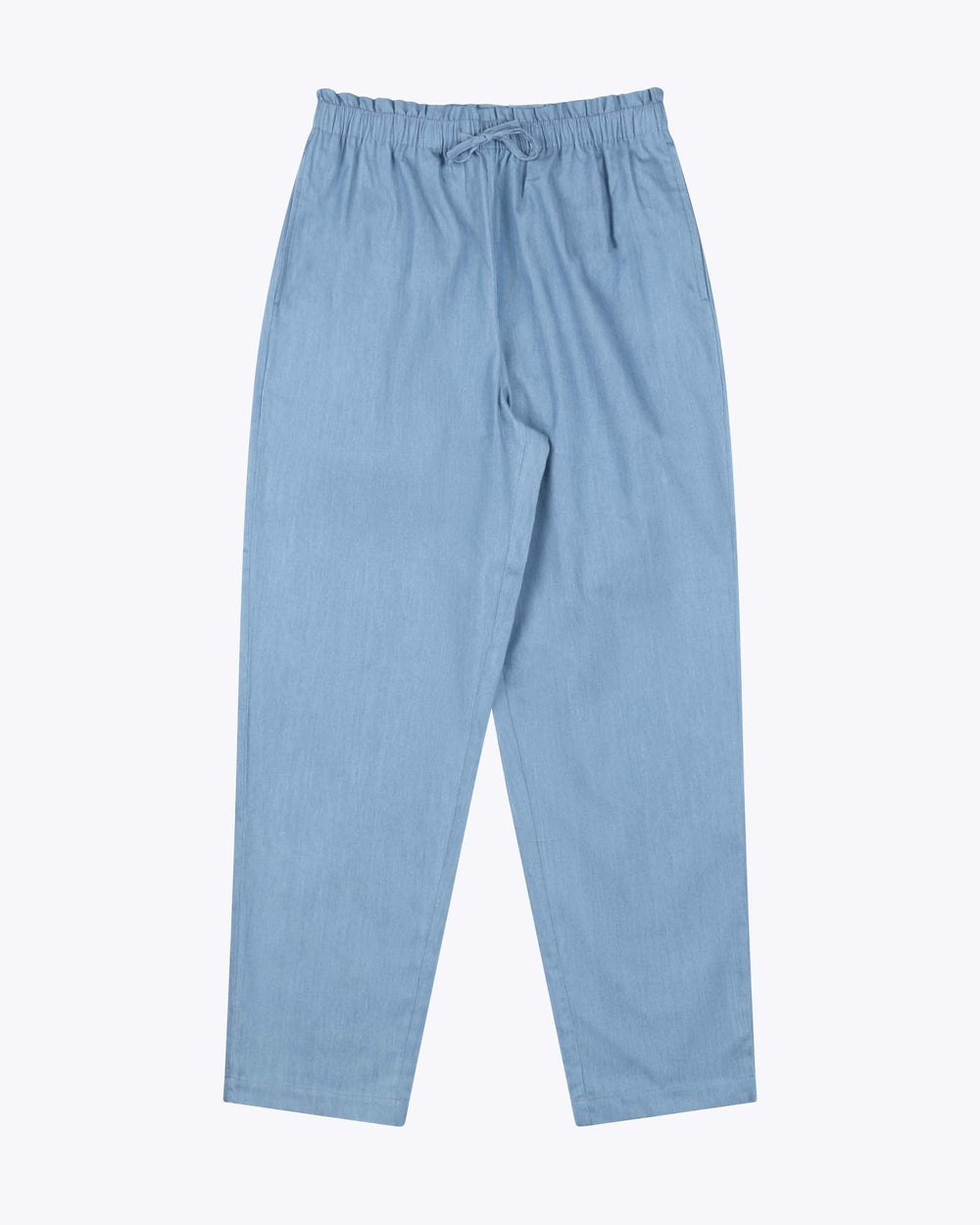 LOU CHAMBRAY Blue Paper Bag Easy Trousers