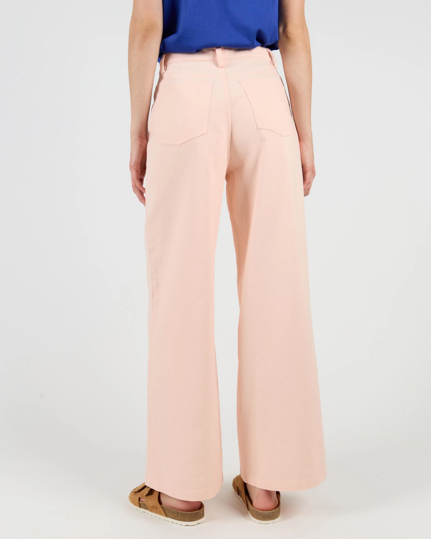 
                  
                    STEF Peach Cotton Twill Wide Trousers
                  
                