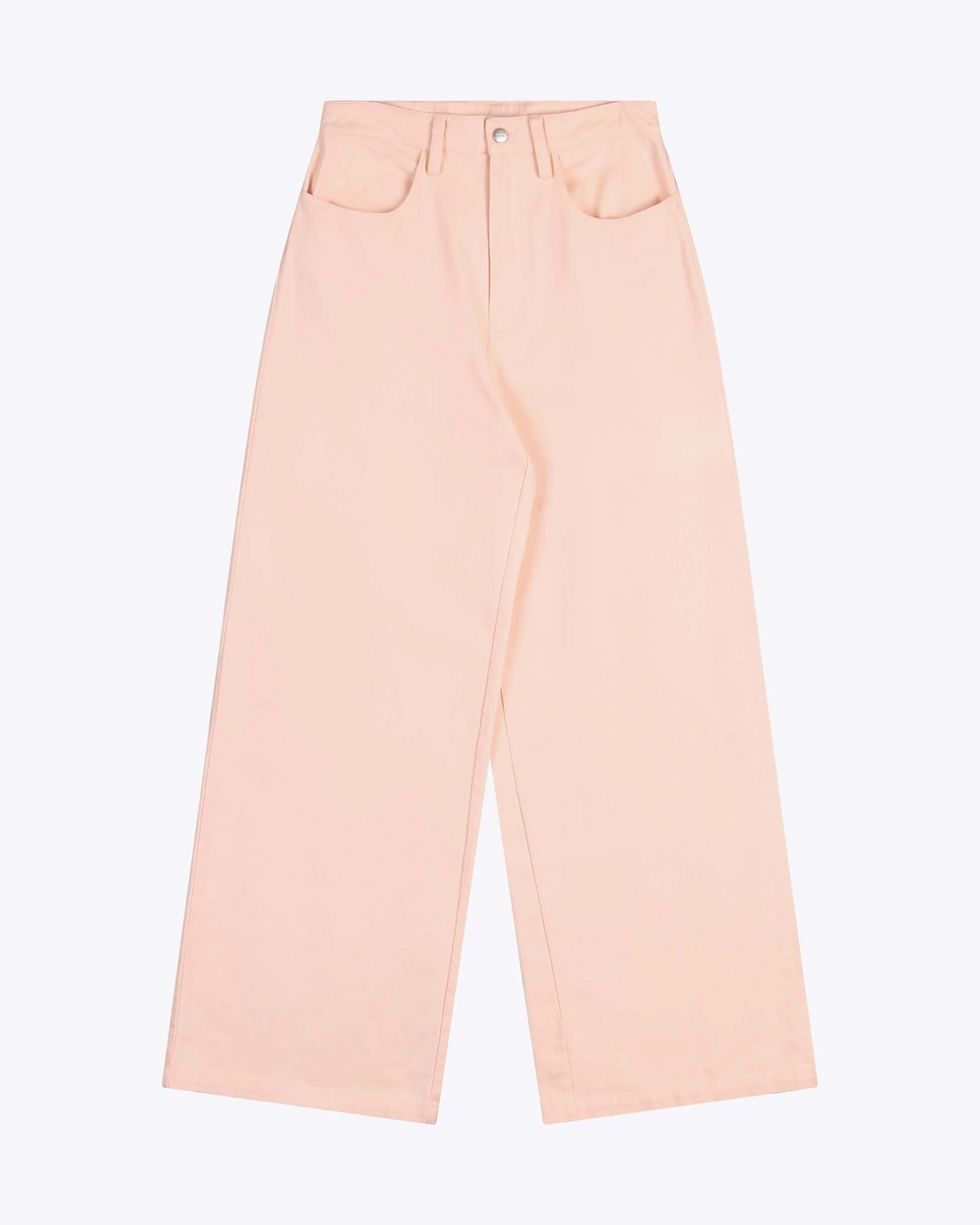 STEF Peach Cotton Twill Wide Trousers