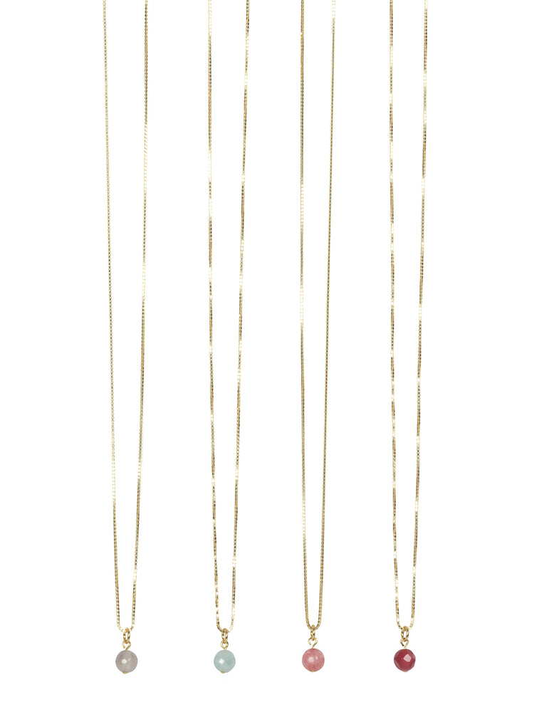 
                  
                    Apricot Gold kurze glänzende Edelstein-Anhänger-Halskette 
                  
                
