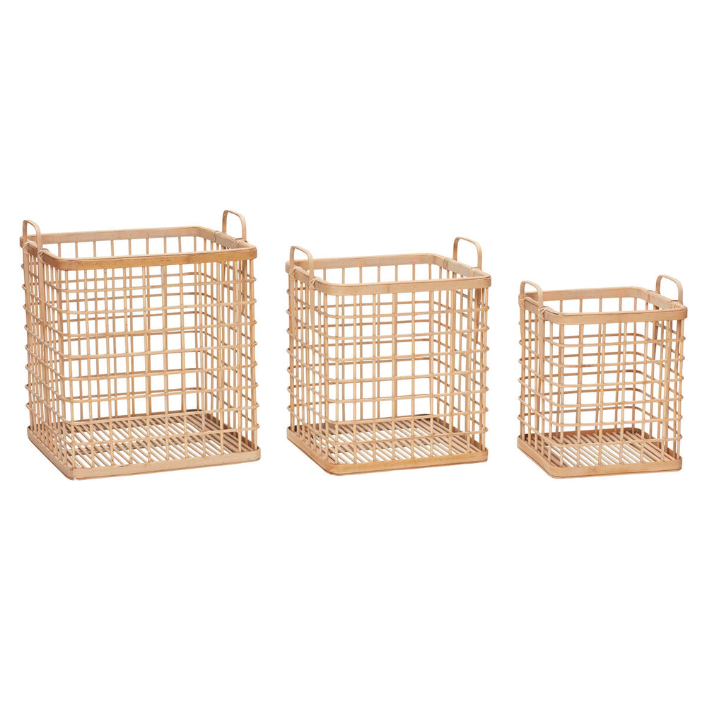 Large Nature Bamboo Square Basket