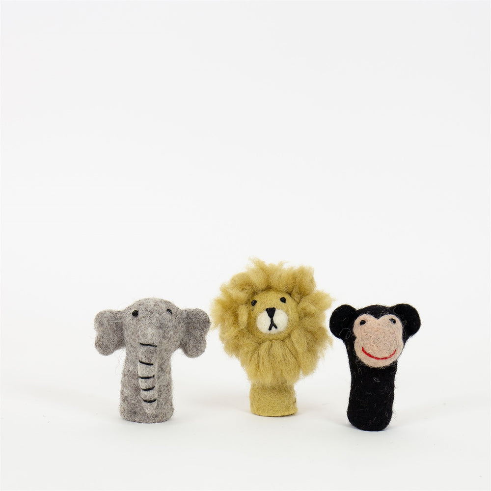 Filz Löwe Fingerpuppe 3er Set 