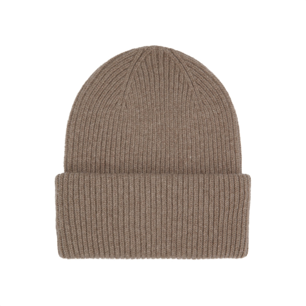 Warm Taupe Merino Wool Hat