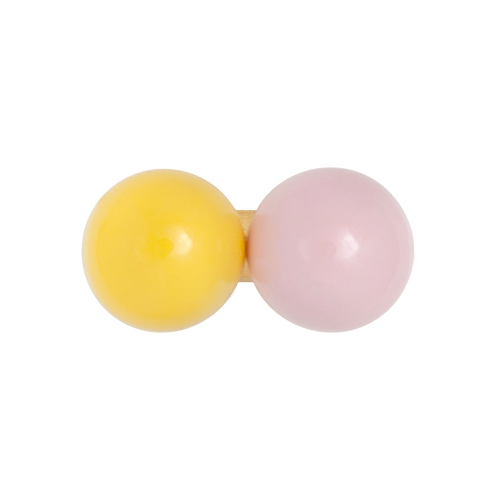 
                  
                    Light Pink Yellow Enamel Ball Sterling Silver Ear Stud
                  
                