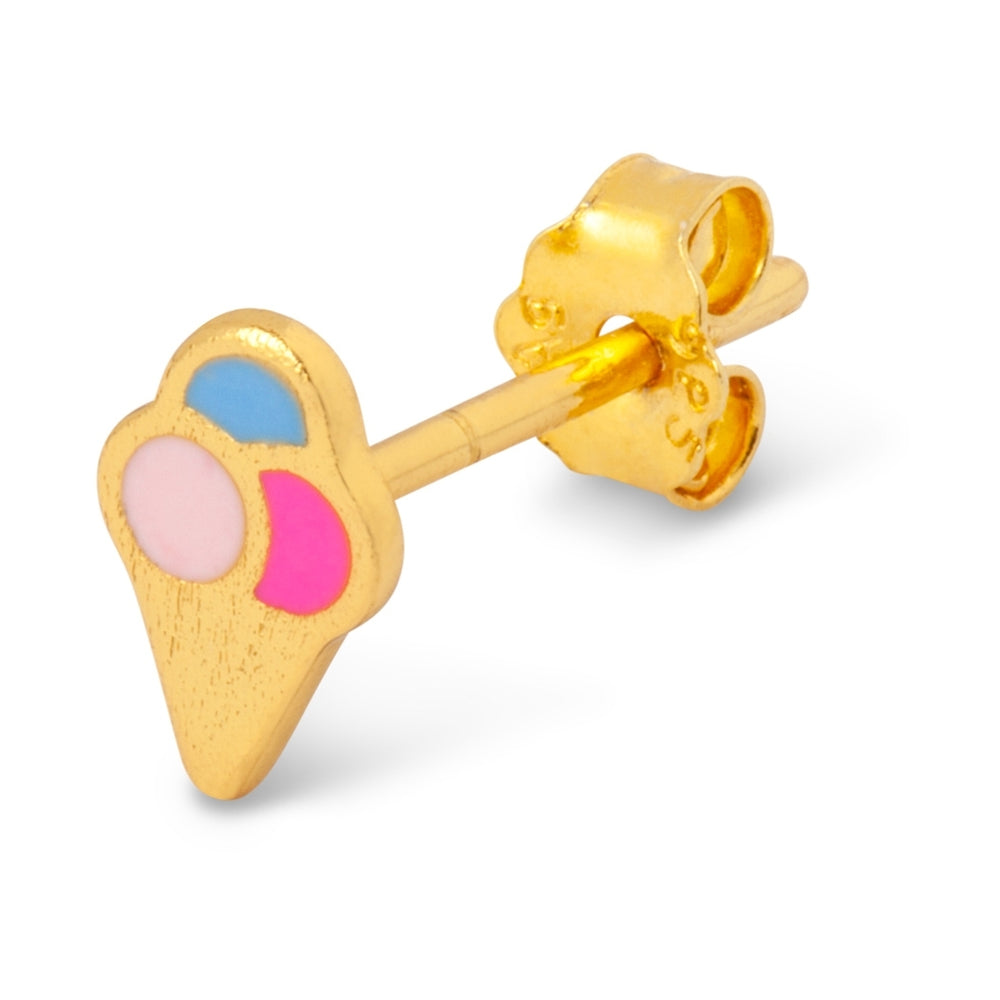 Gold Plated Ice Cone Ear Stud